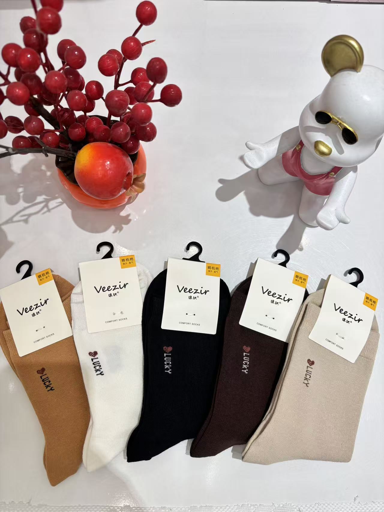 唯织秋冬女袜高筒精梳棉韩版潮袜1557（50双）