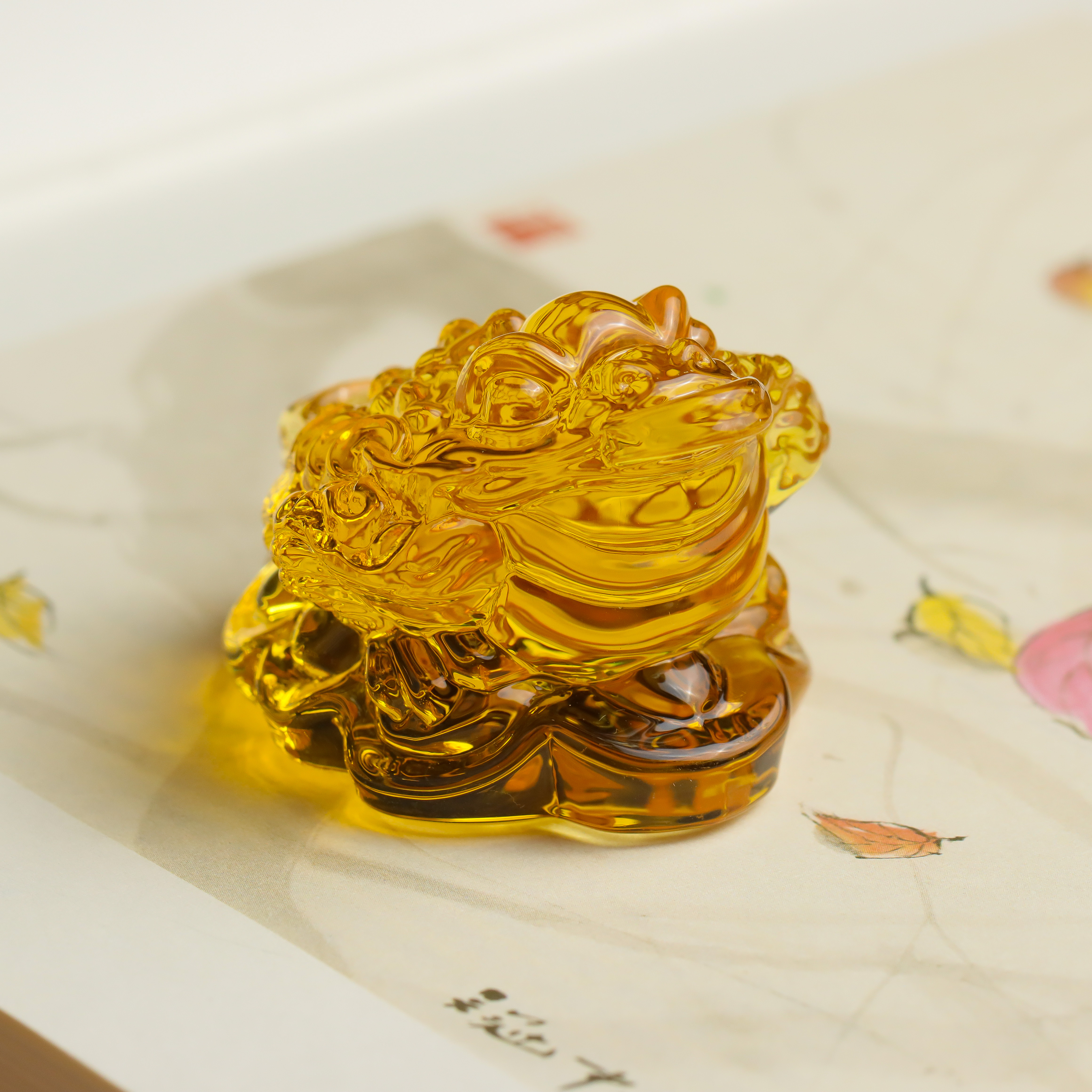 琉璃水晶金蟾摆件