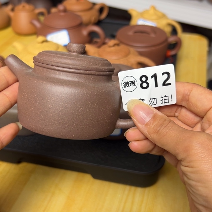 紫砂茶壶紫泥半手130