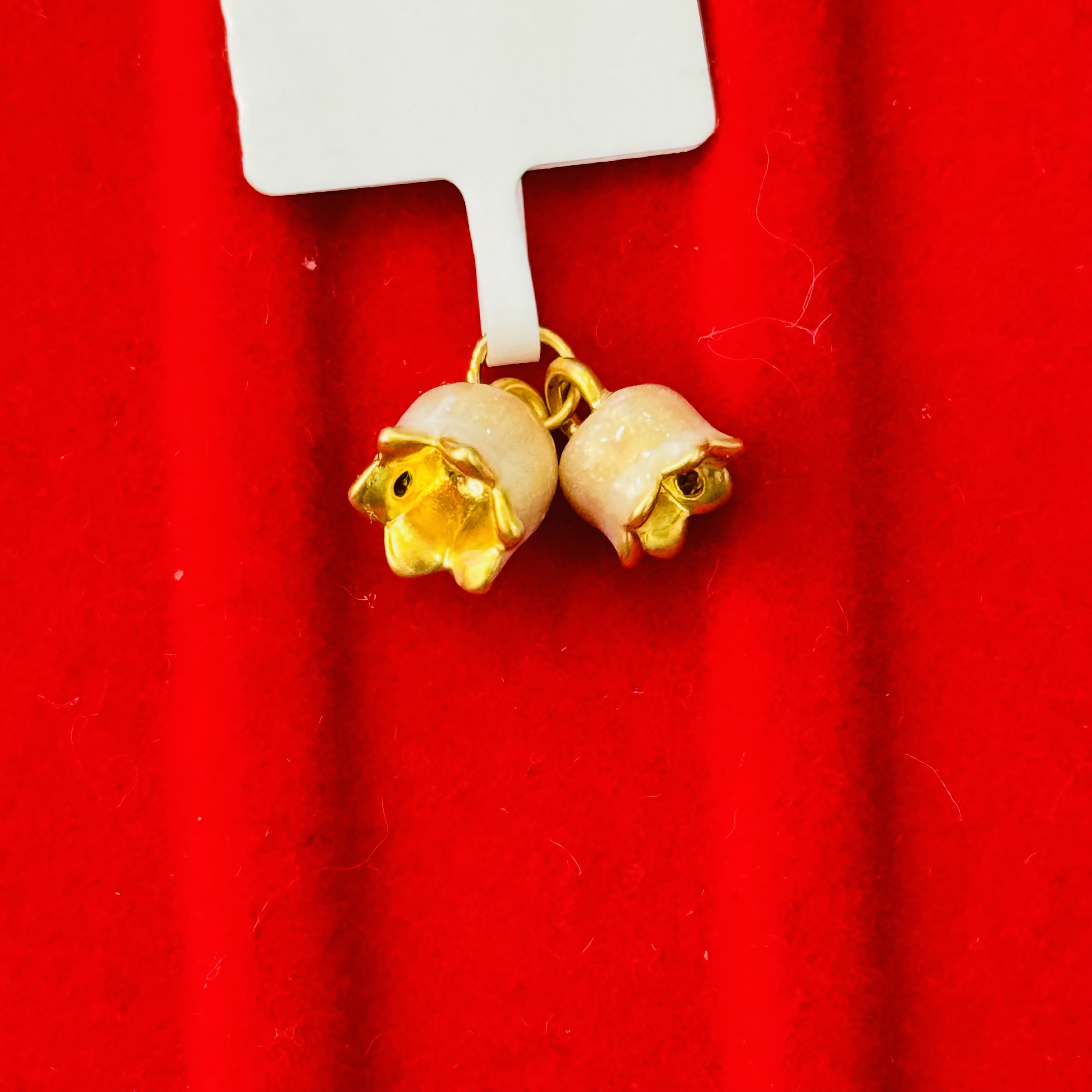 【莹莹专享】足金999饰品 两世欢风铃花吊坠 GP 0.34