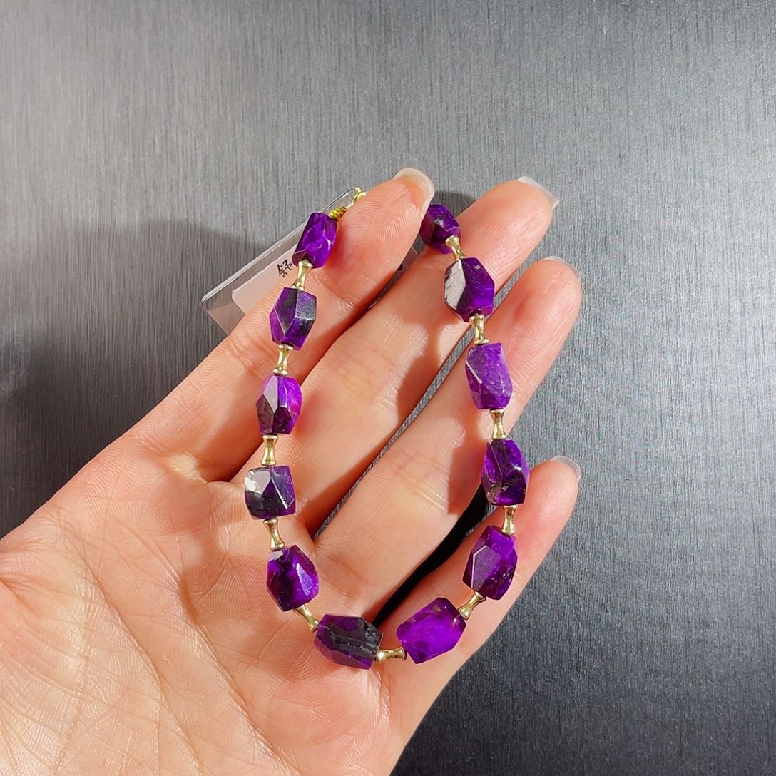 苏纪石（舒俱来）南非舒俱来老矿料手链k金未镶嵌