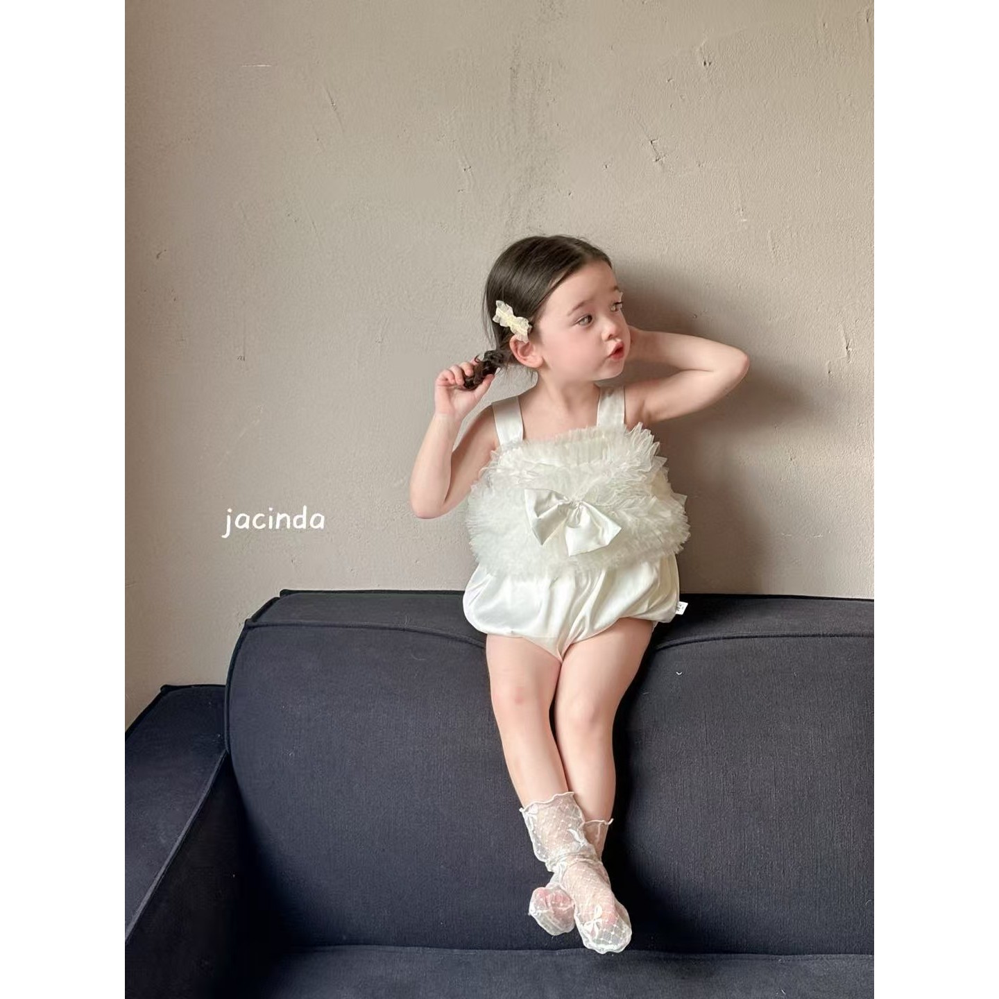 【NO退NO换】欢宝3号-杰辛达-2025夏-编码0209-0117-蝴蝶结爬服