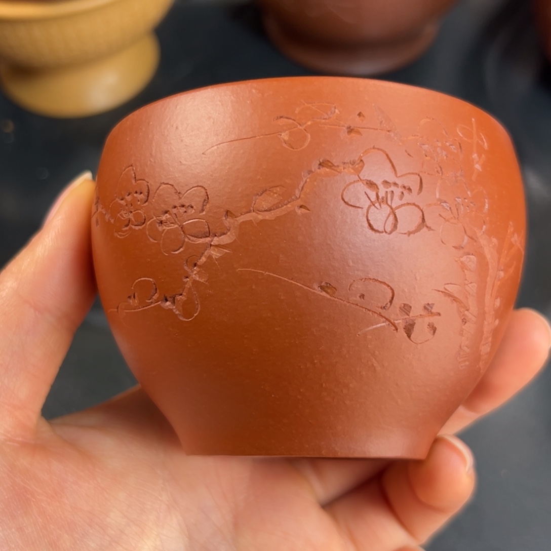 茶杯紫砂梅花主人杯