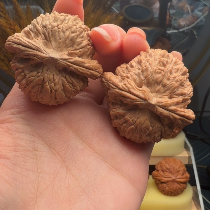 ヅ***①桃核把件白狮子 全品45
