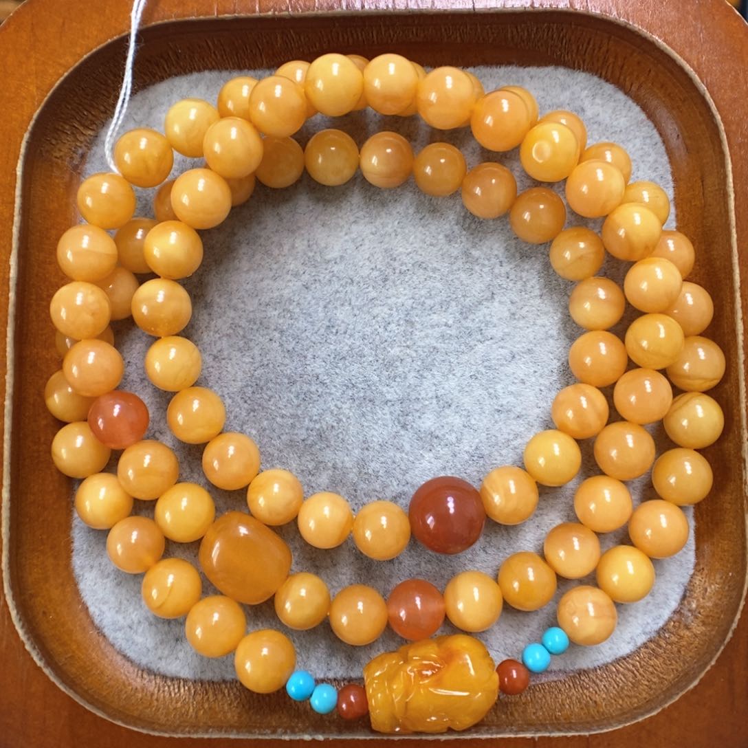 蜜蜡手串未镶嵌蜜蜡