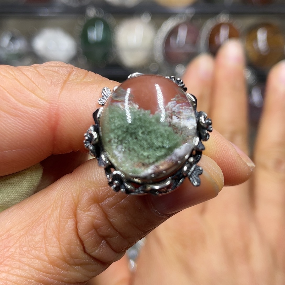 【闪购商品】水晶珠宝半成品银S925镶嵌戒指