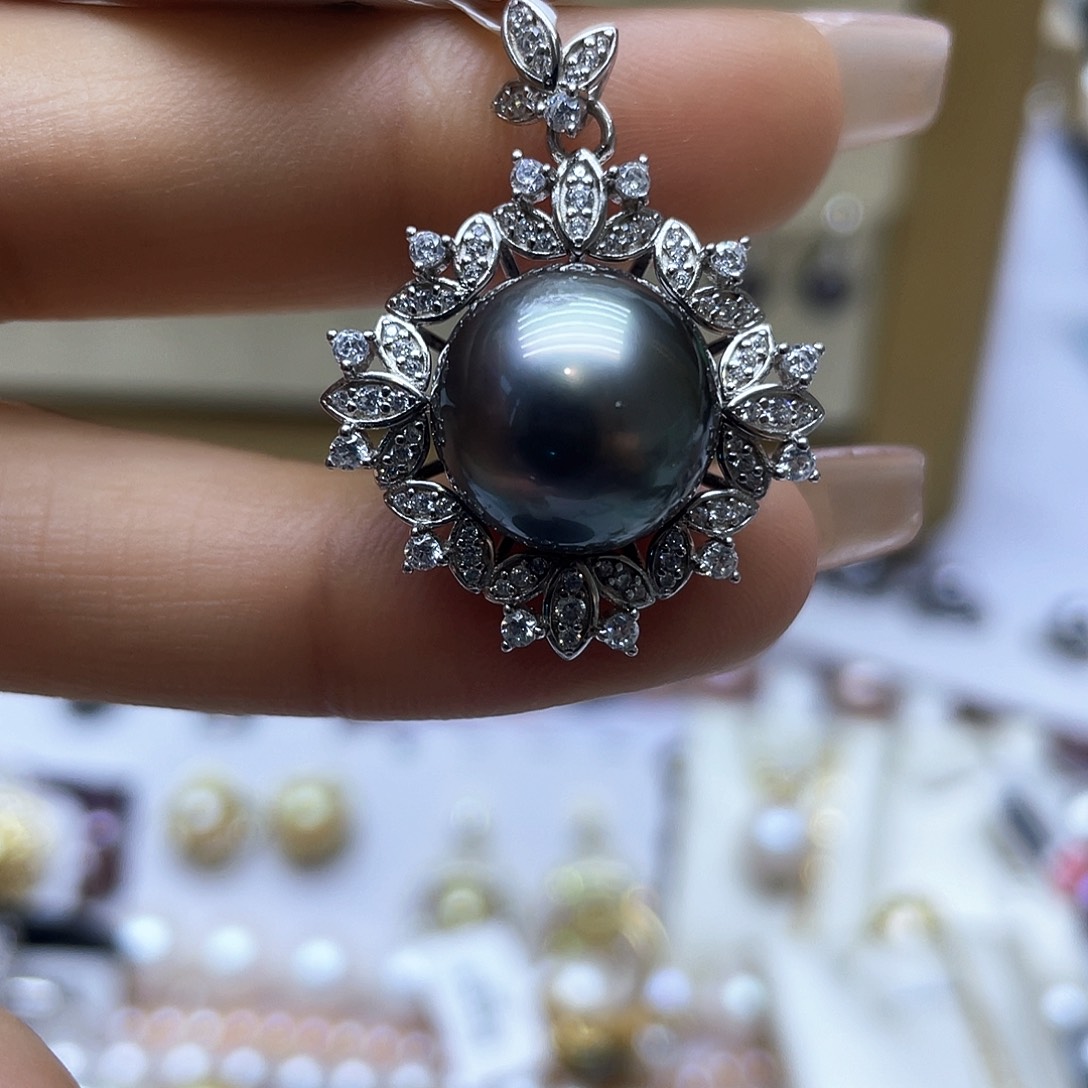 海水珍珠颈饰银S925镶嵌