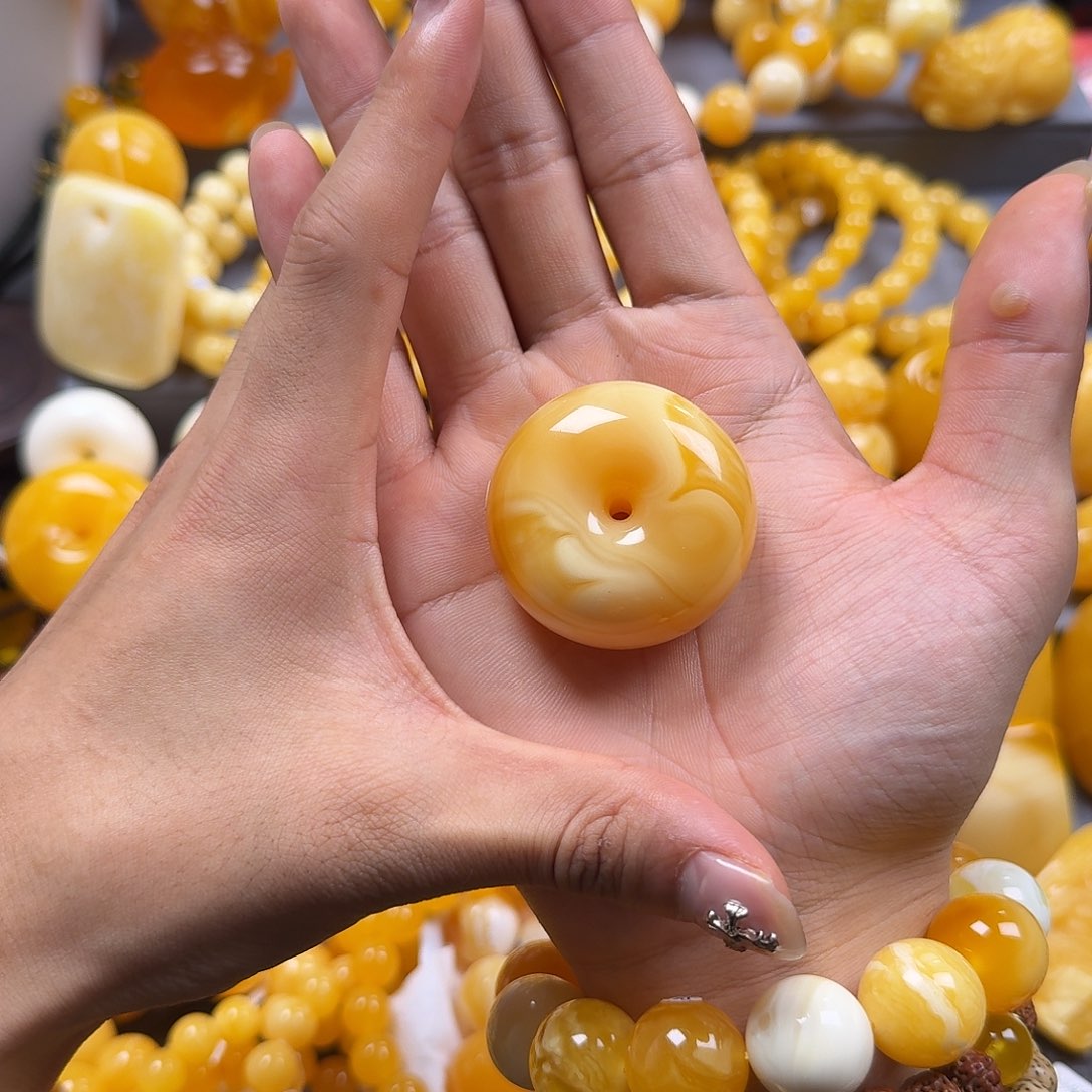 蜜蜡珠宝奇石未镶嵌平安扣