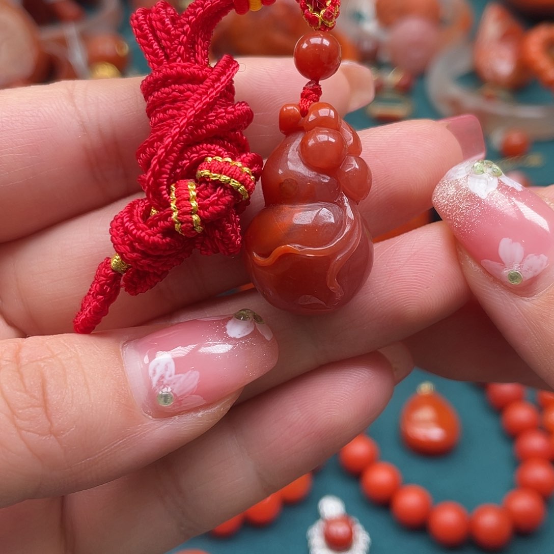 南红玛瑙川料南红葫芦吊坠未镶嵌