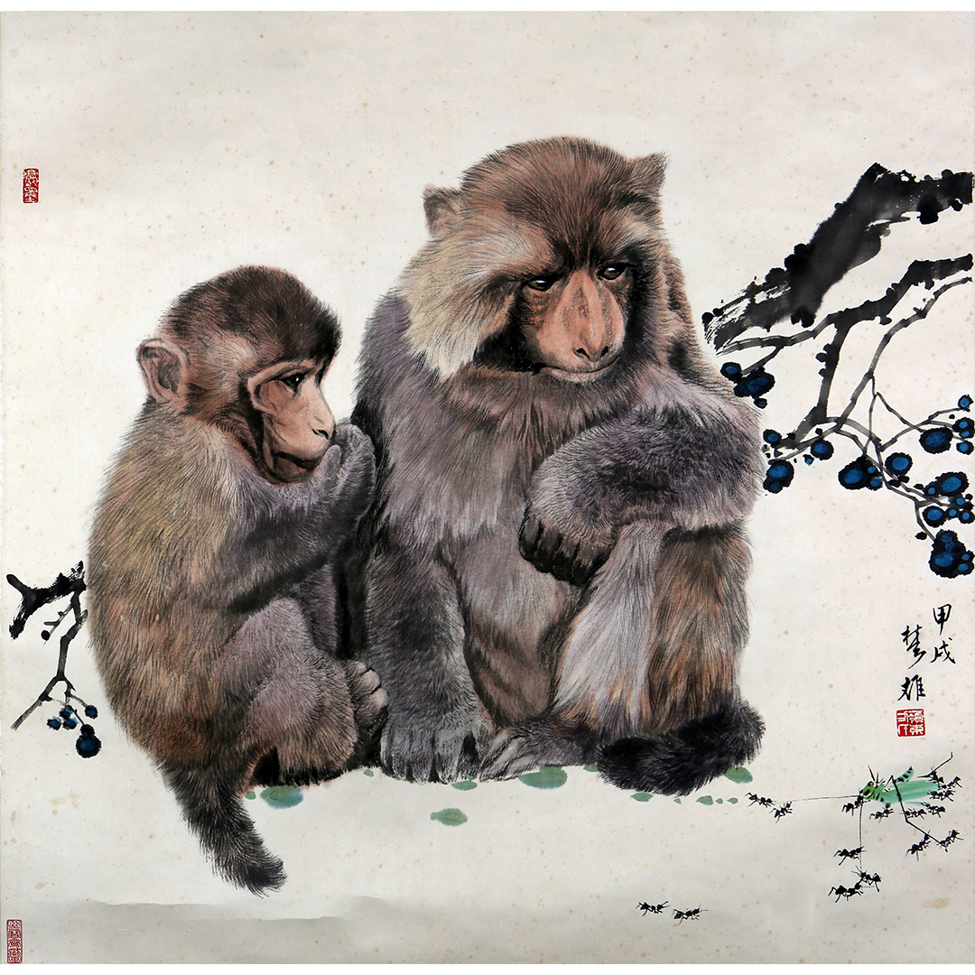 4-3L9A0443 猴子 方楚雄 65cm×66cm 约3.7平尺
