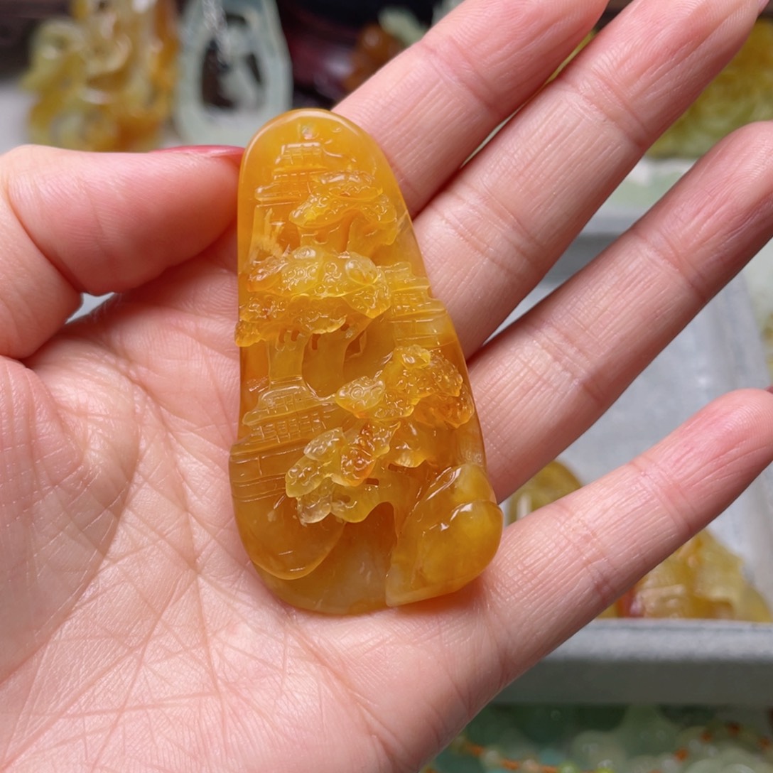 蛇纹石玉颈饰未镶嵌英*✨