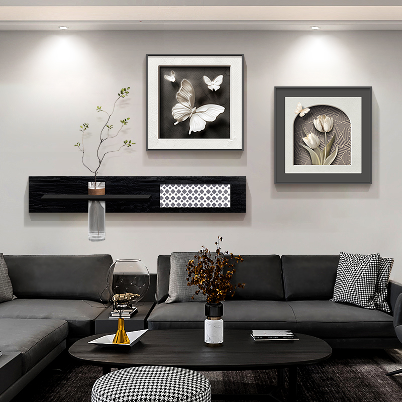 【直播间福利款】客厅挂画高档水培壁画2025轻奢新款沙发背景装饰画