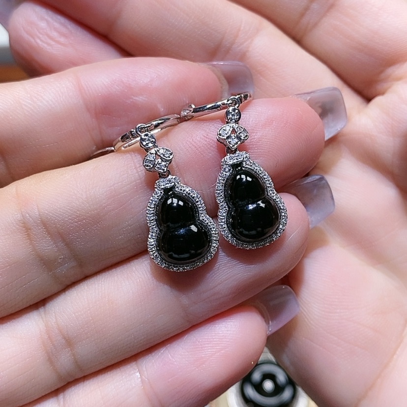 【闪购商品】翡翠18K金镶嵌耳饰缅甸翡翠