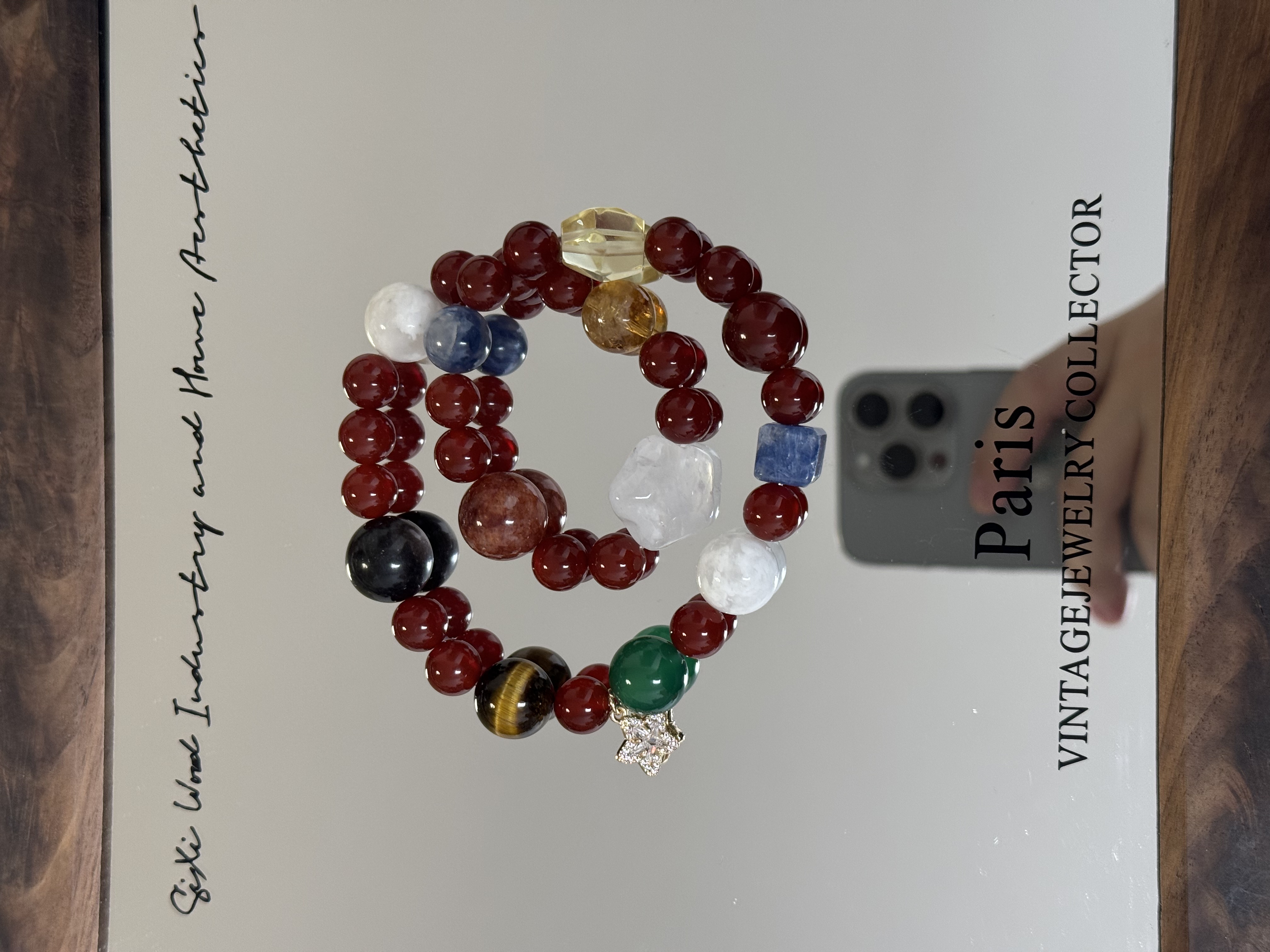 【圣诞双圈】天然红玛瑙手串‘多样性发货’