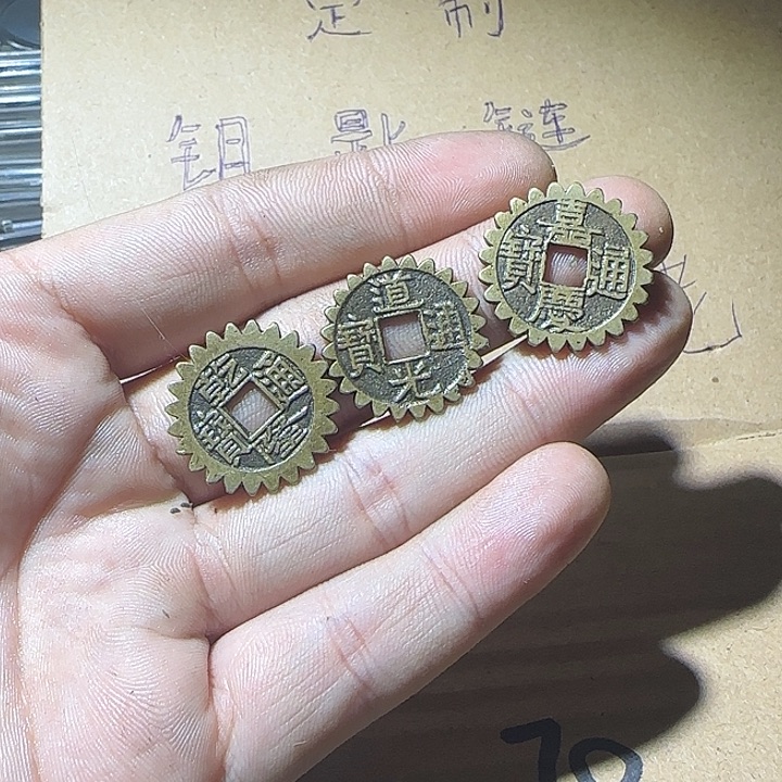 大理石铜合金定制钥匙扣