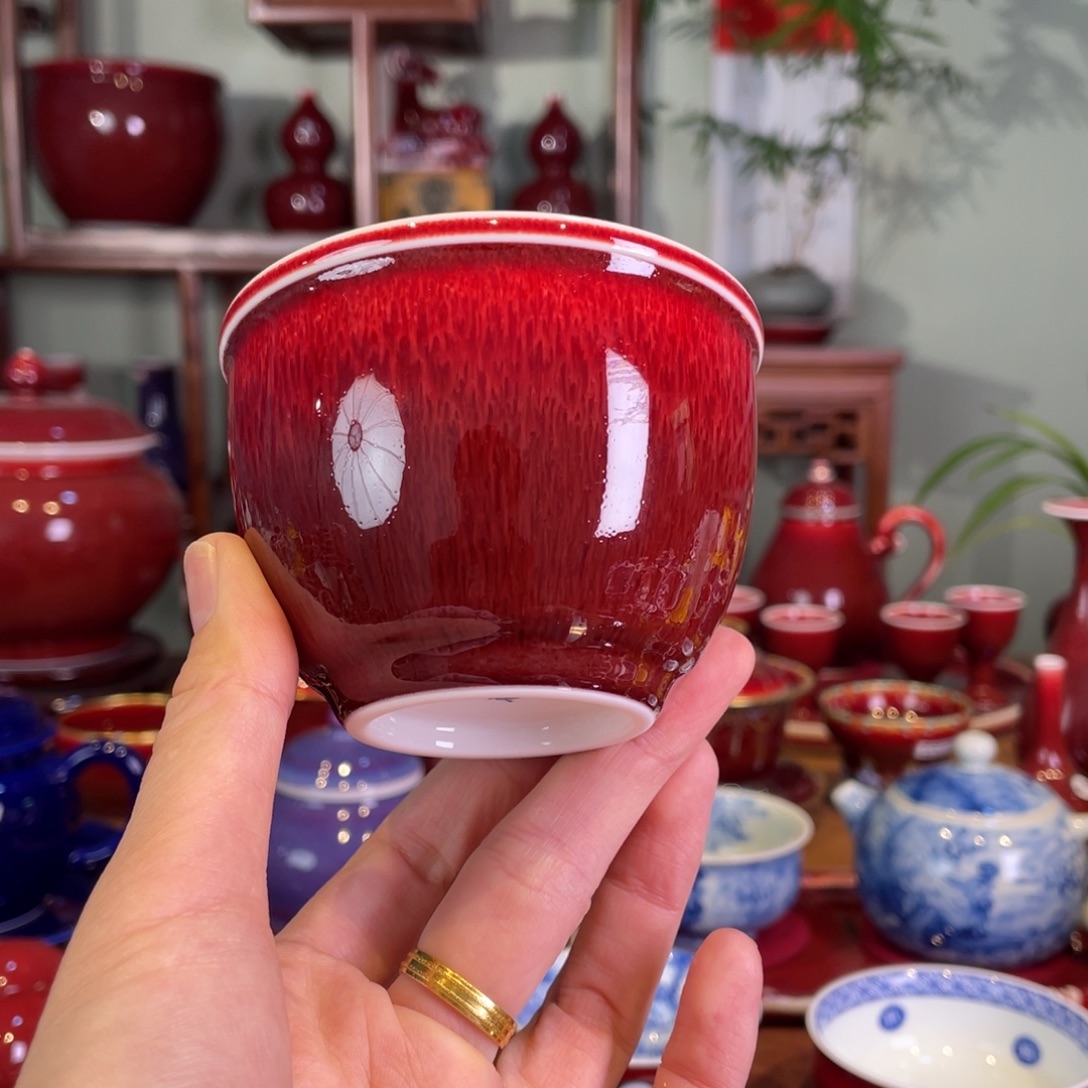 清欢雅玩原矿郎红福利缸杯
