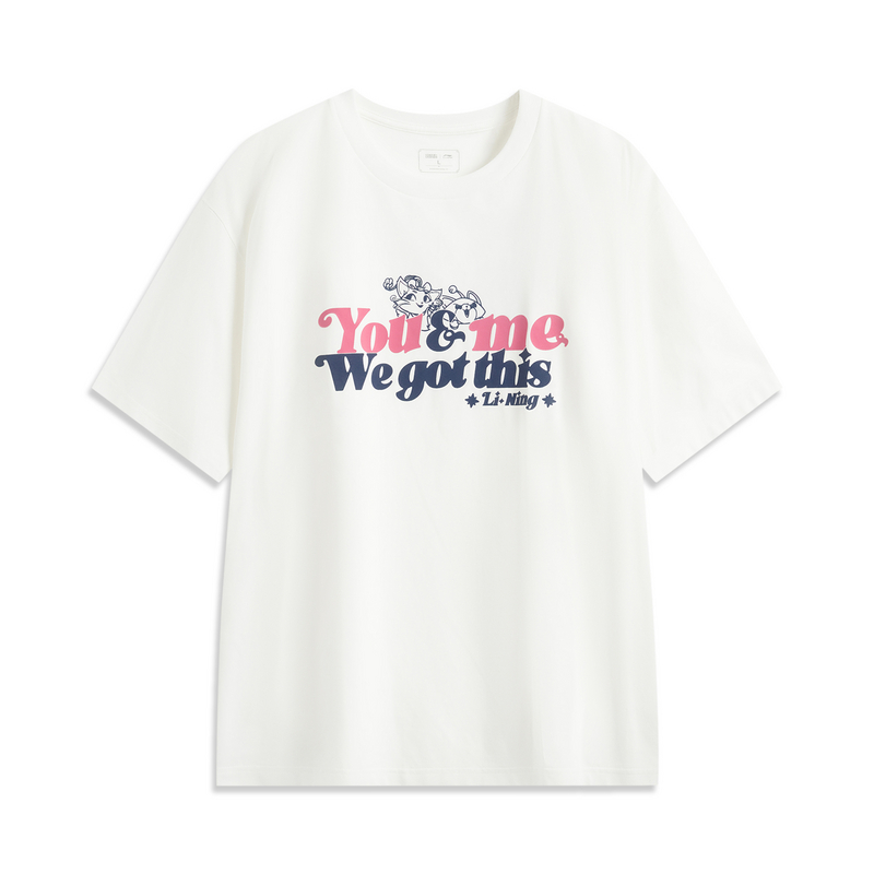 李宁X英雄联盟 You&me联名系列 悠米男女同款宽松T恤ATSV045-B品
