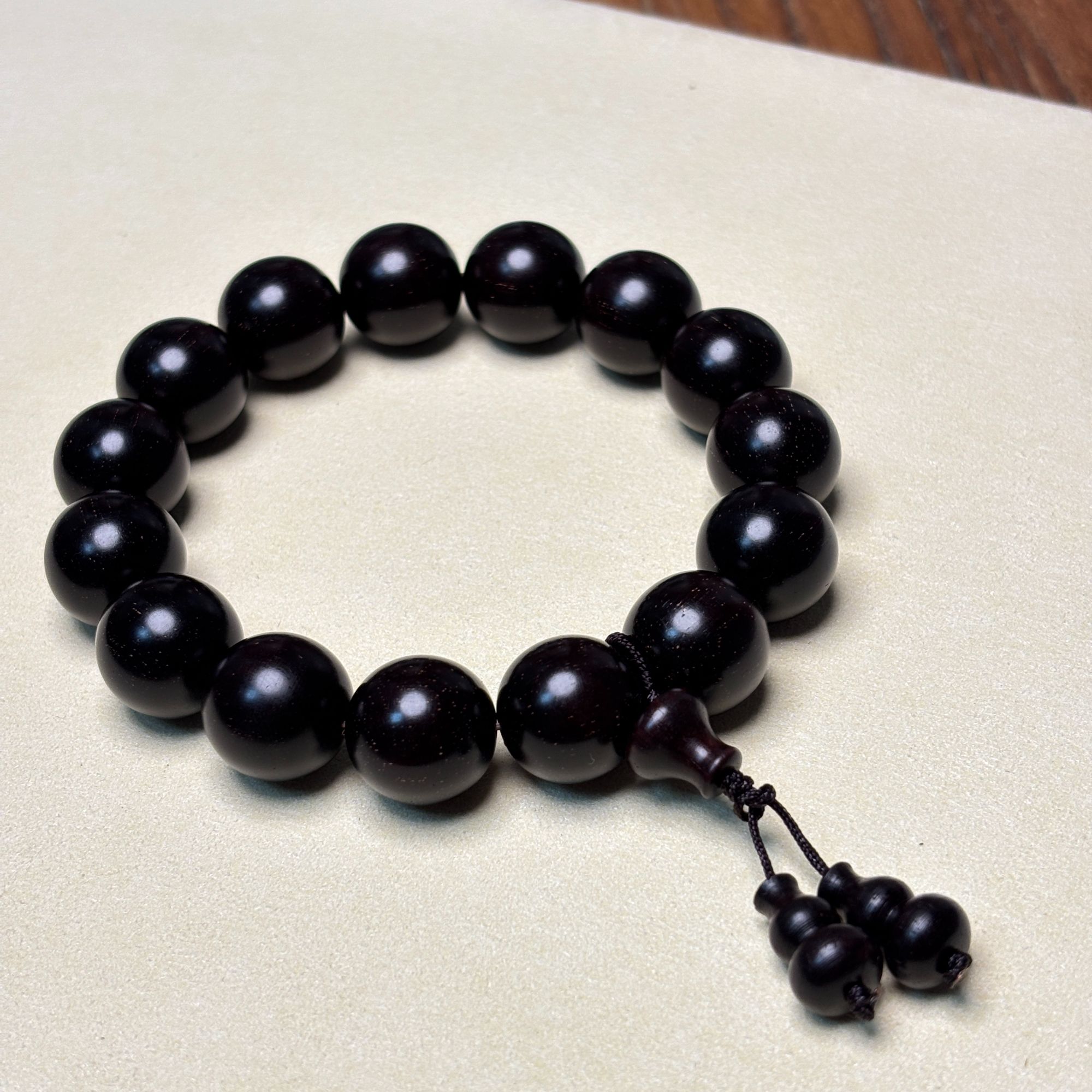 檀月·印度小叶紫檀1.5高油高密小满金星男生文玩手串多样性发其一