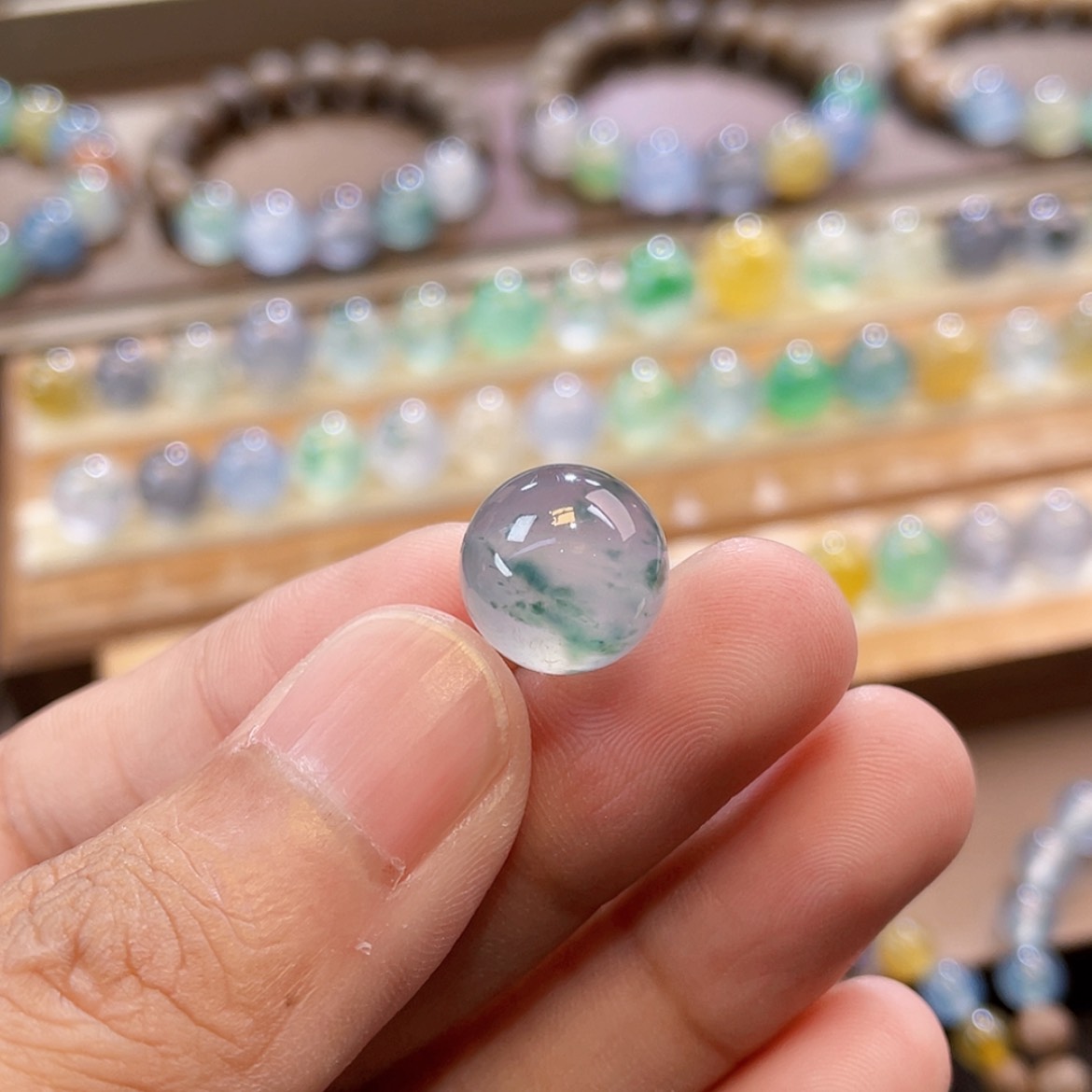 【闪购商品】颈饰未镶嵌翡翠卡13蓝飘