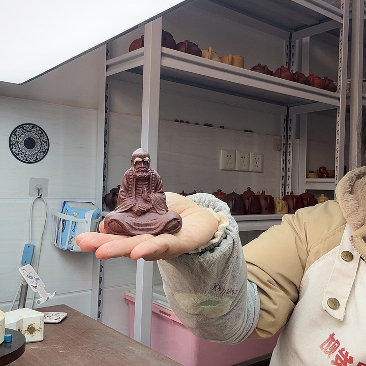 紫泥茶案达摩茶宠