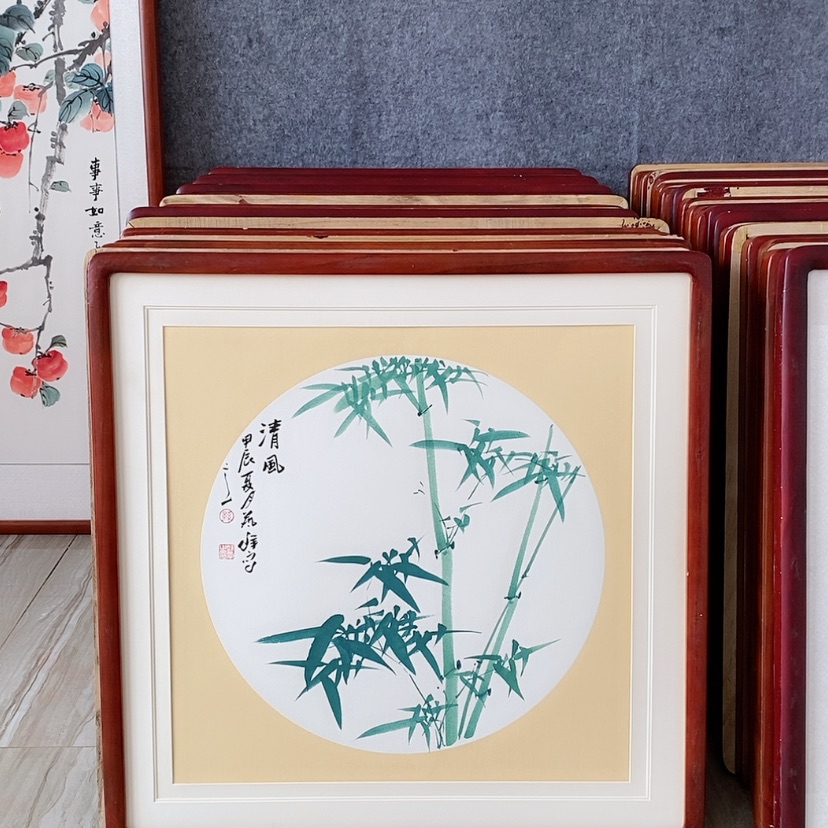 【闪购商品】国画书画作品带框65×65厘米