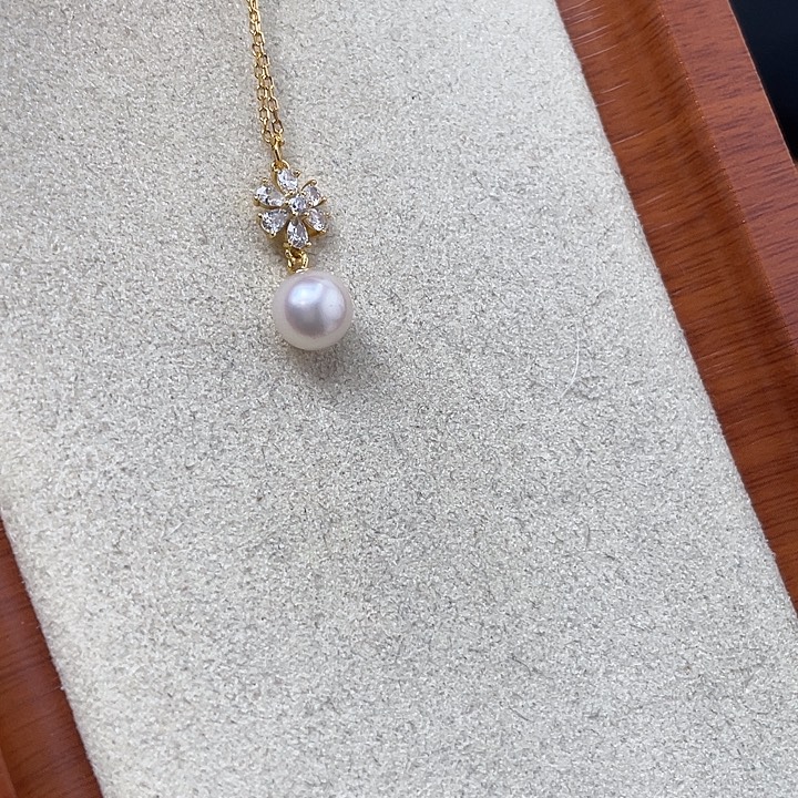 银S925镶嵌颈饰海水珍珠