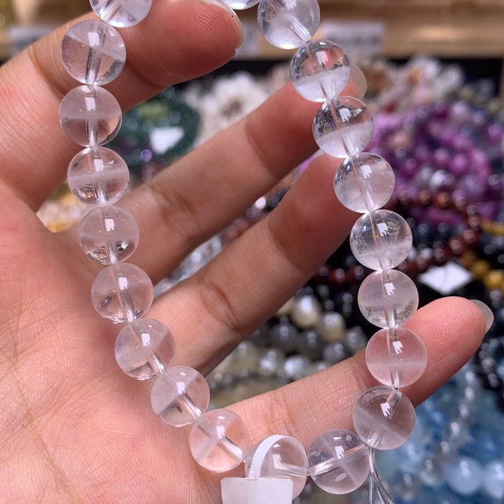 未镶嵌手串水晶9一线天白幽灵