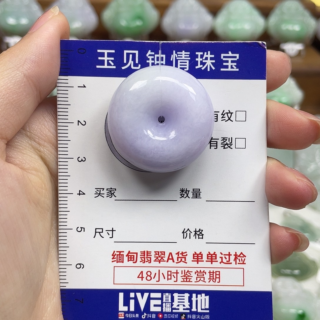 翡翠未镶嵌颈饰平安扣