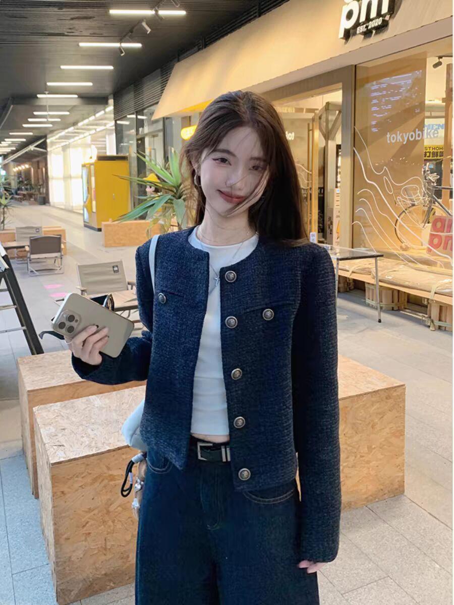 早秋新款复古名媛气质高级感小香风外套女显瘦长袖夹克上衣潮
