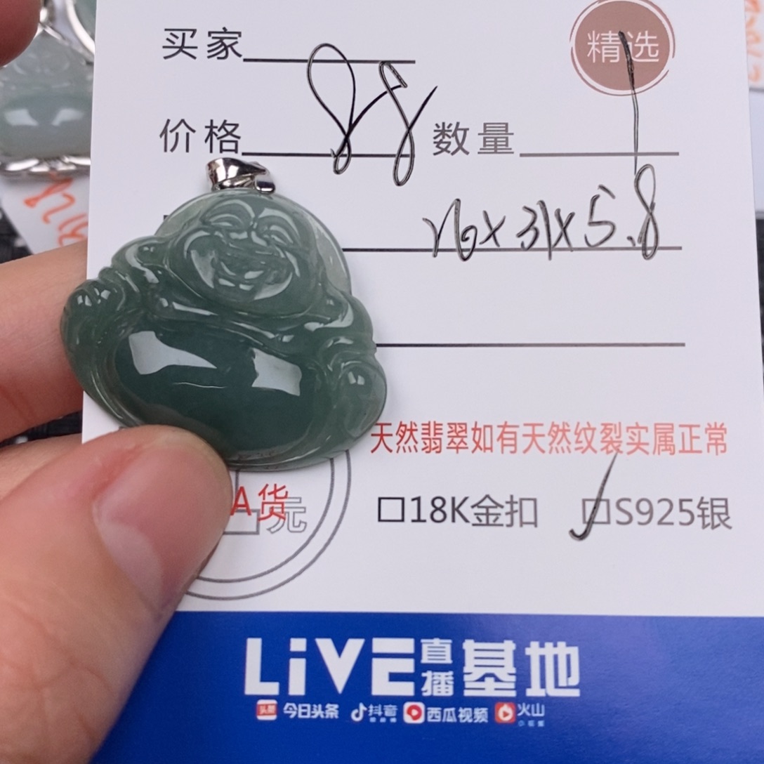 翡翠银S925镶嵌颈饰