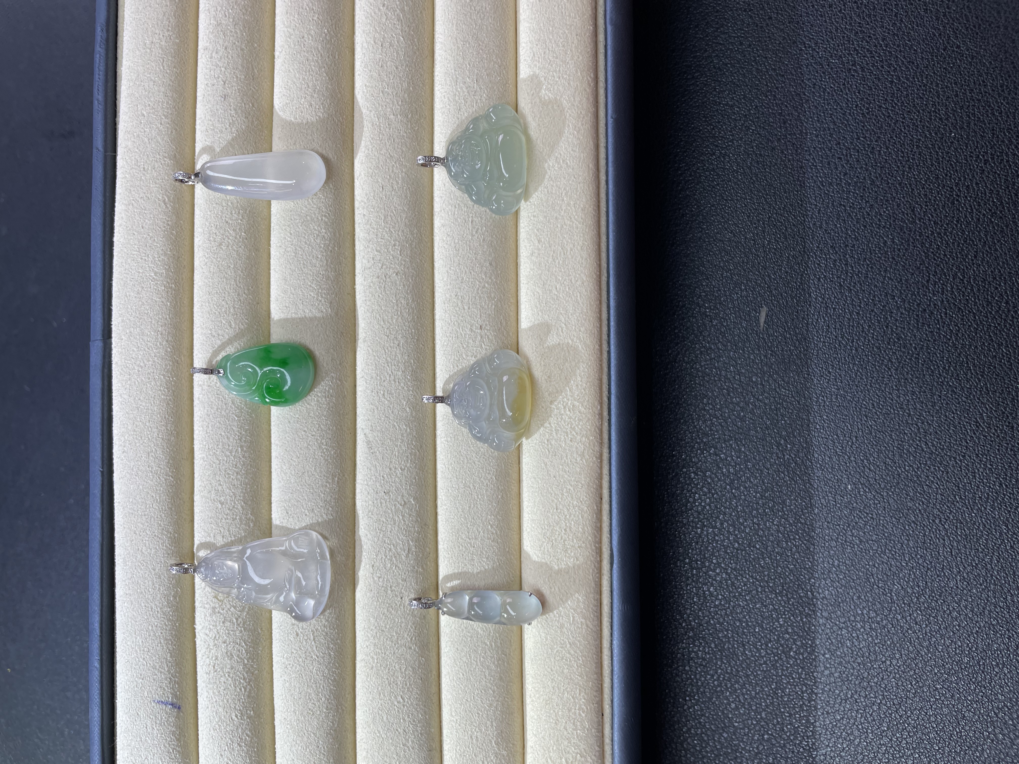 【彩虹盘】翡翠吊坠-多样性发一件-18K金镶嵌-JJ04|CXQ21