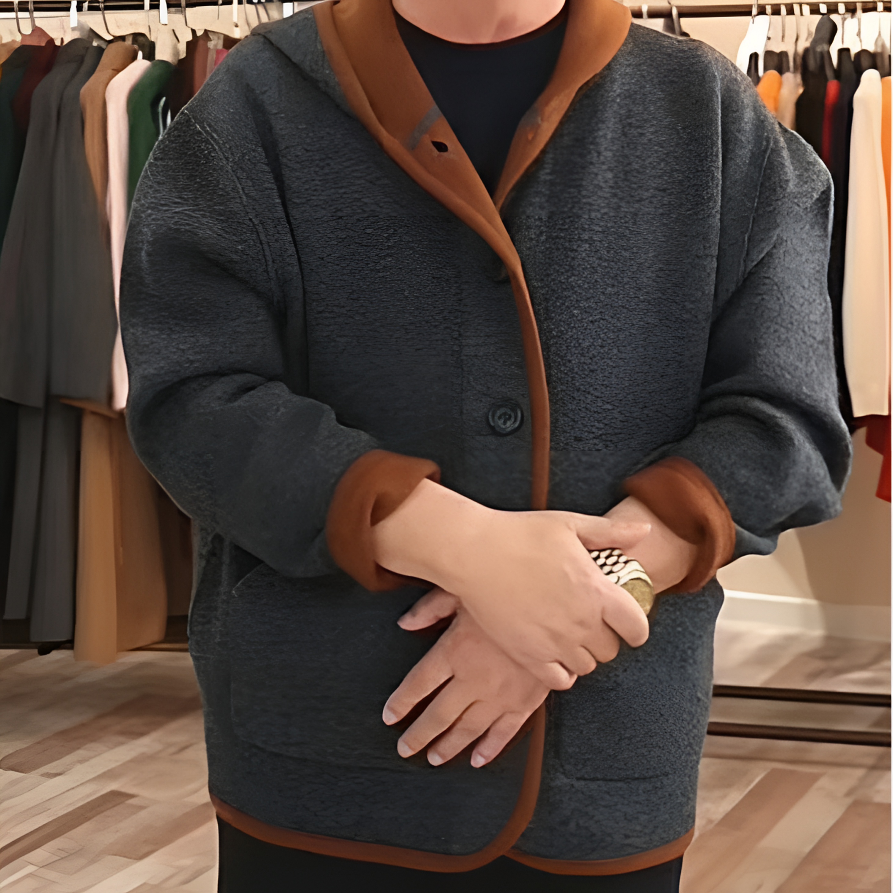 25冬季新款100%山羊绒加厚女款帽衫JMW883-176