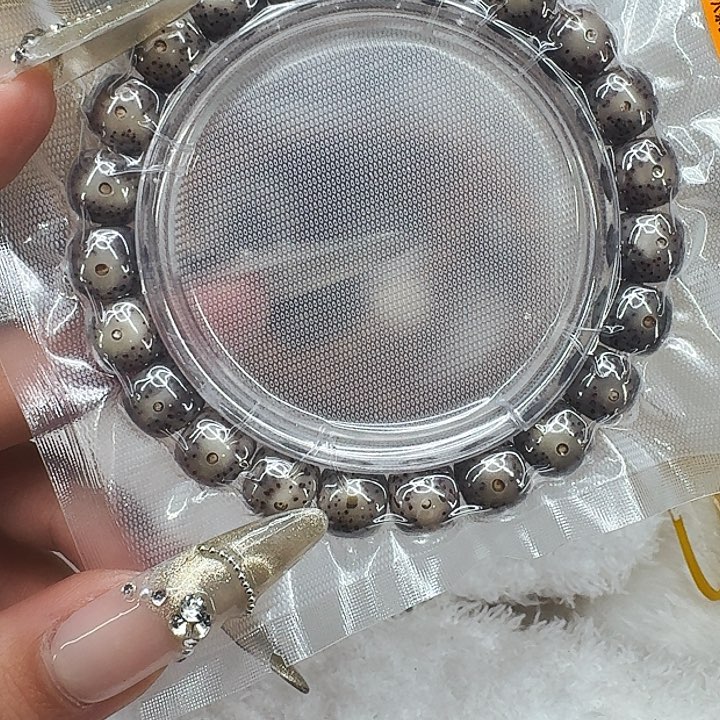 星月菩提手串452殿堂黑灰星月菩提10桶单圈