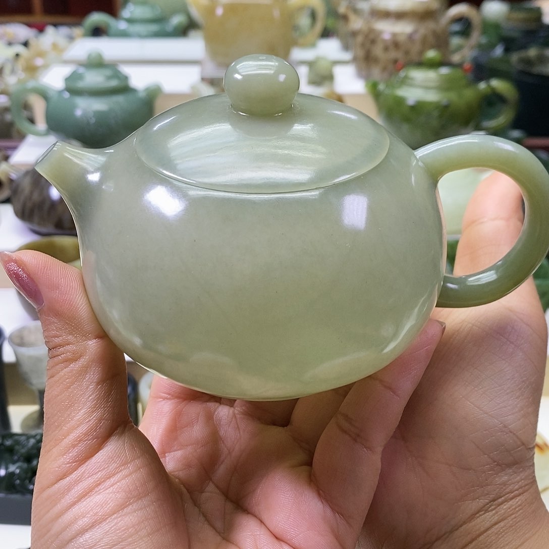 和田玉茶壶 未镶嵌帝***厂