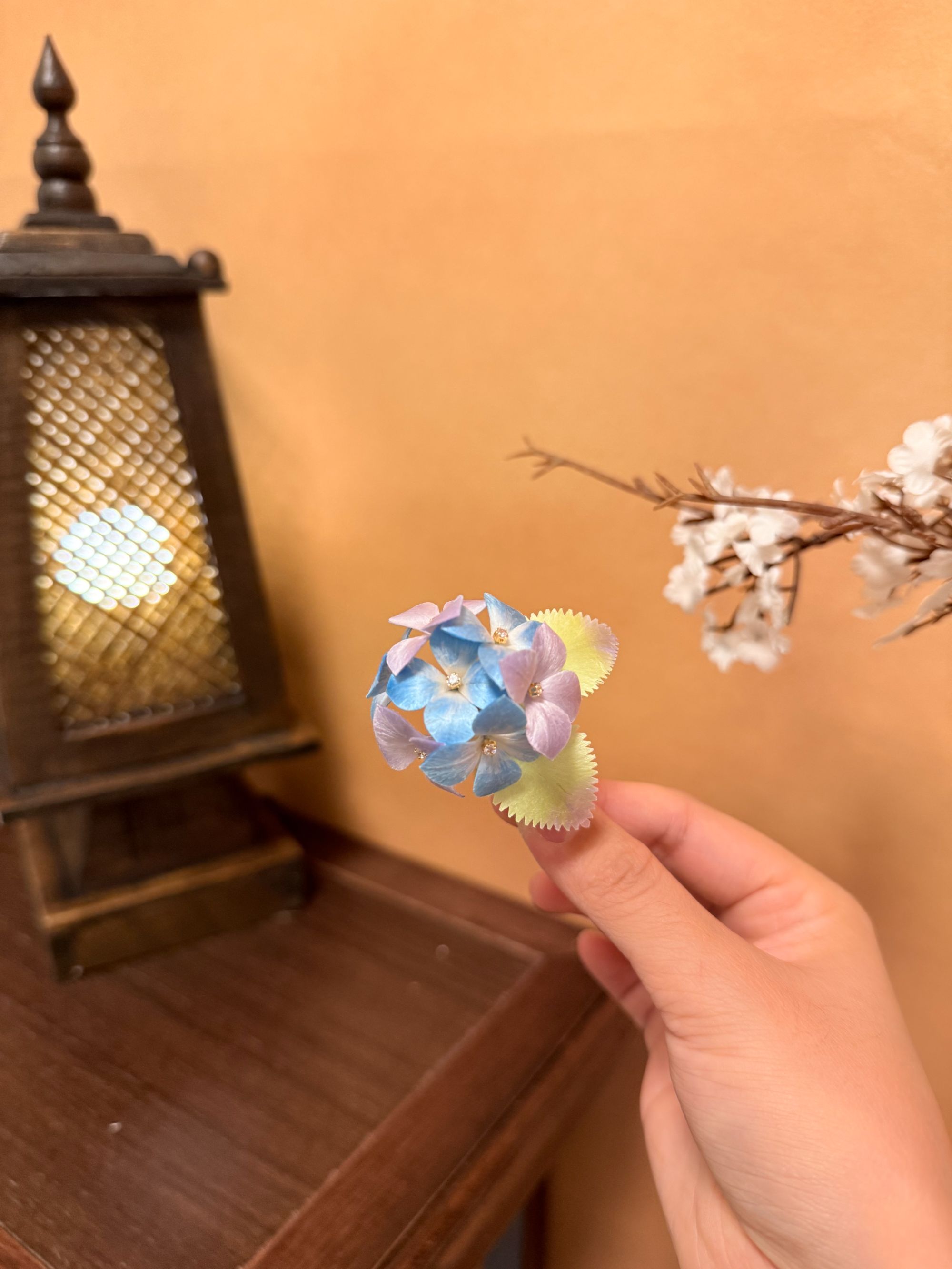 【无尽夏·小紫蓝】绒花发夹