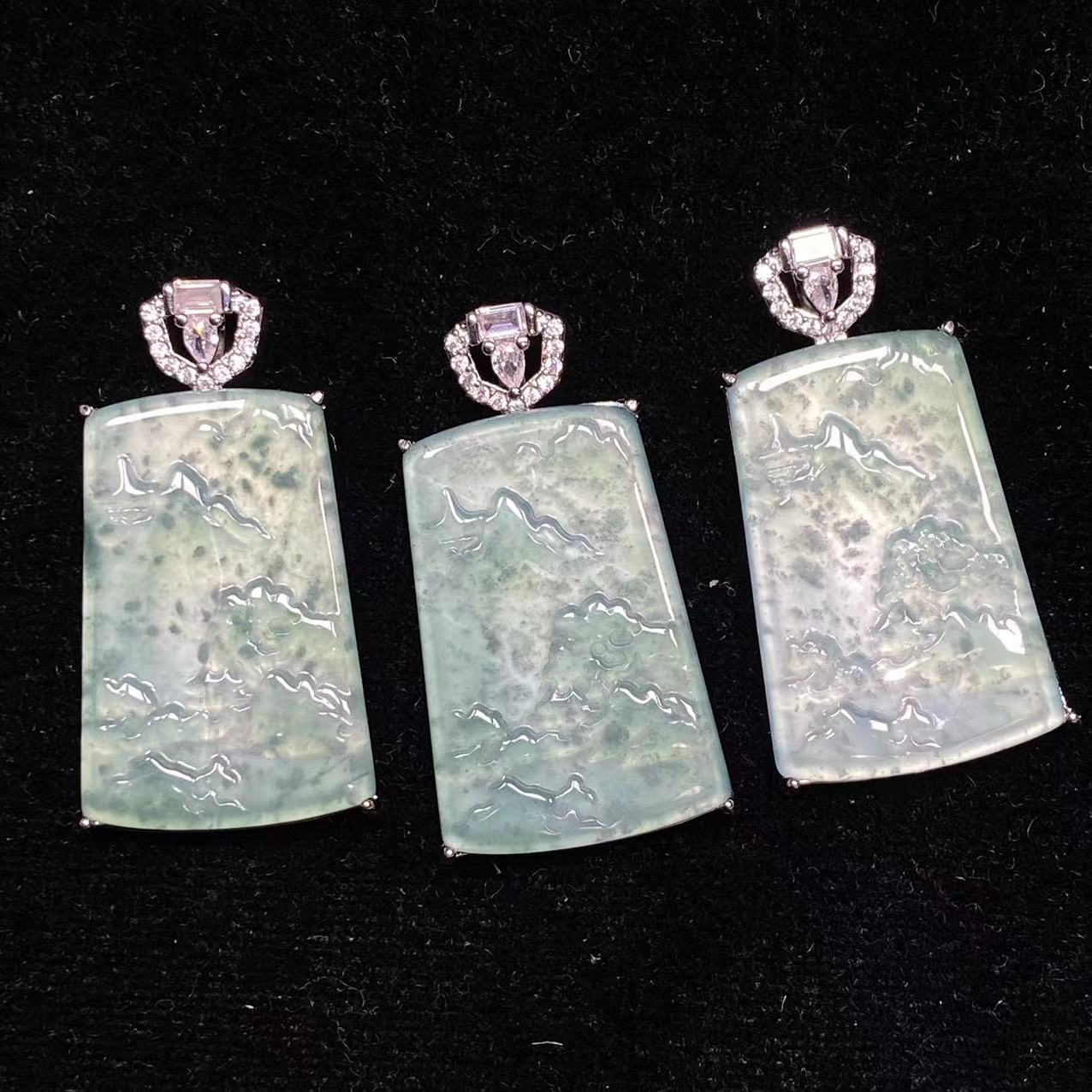 16078天然A货翡翠【小山水】多样性发一个