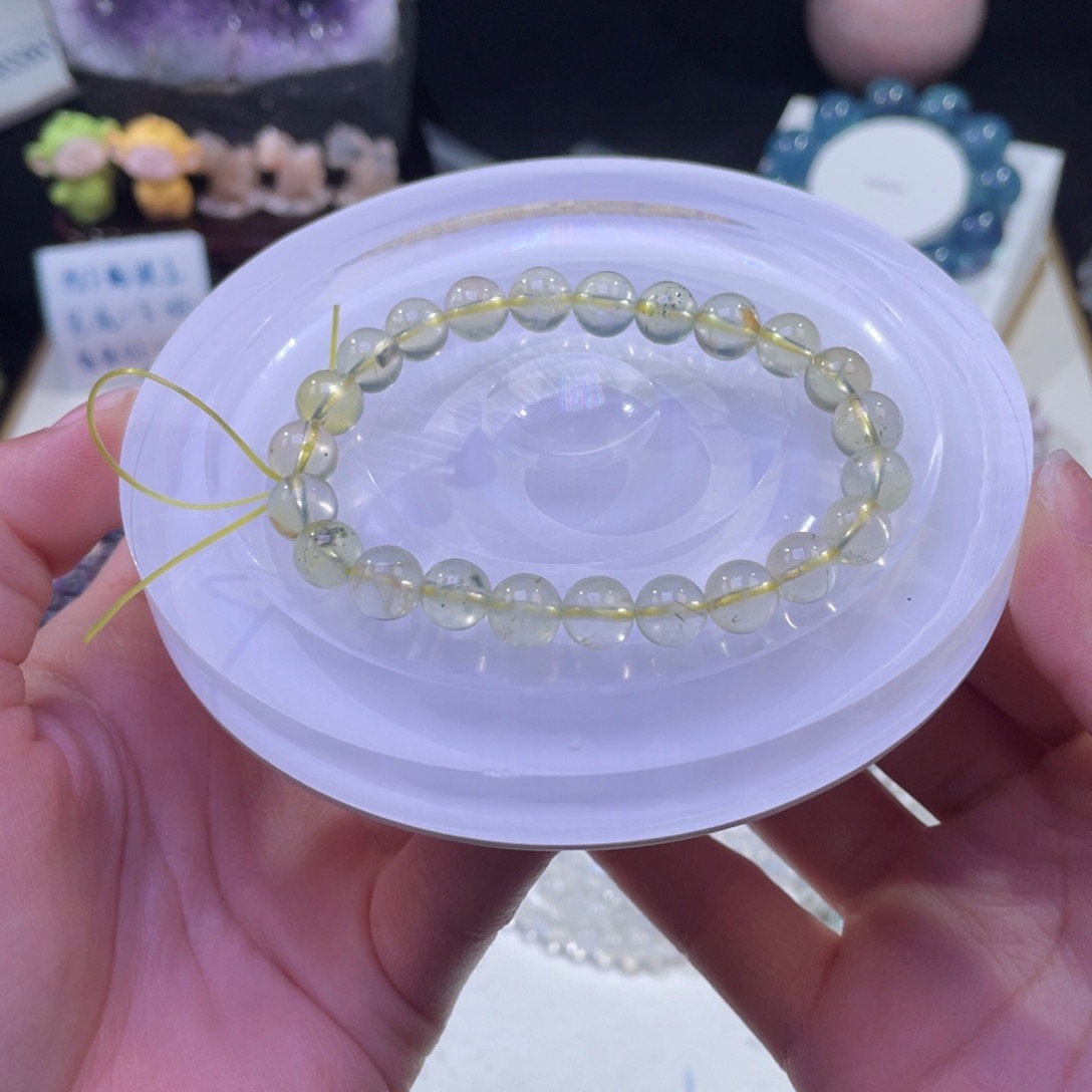 未镶嵌手链水晶竹影黄葡萄石8mm