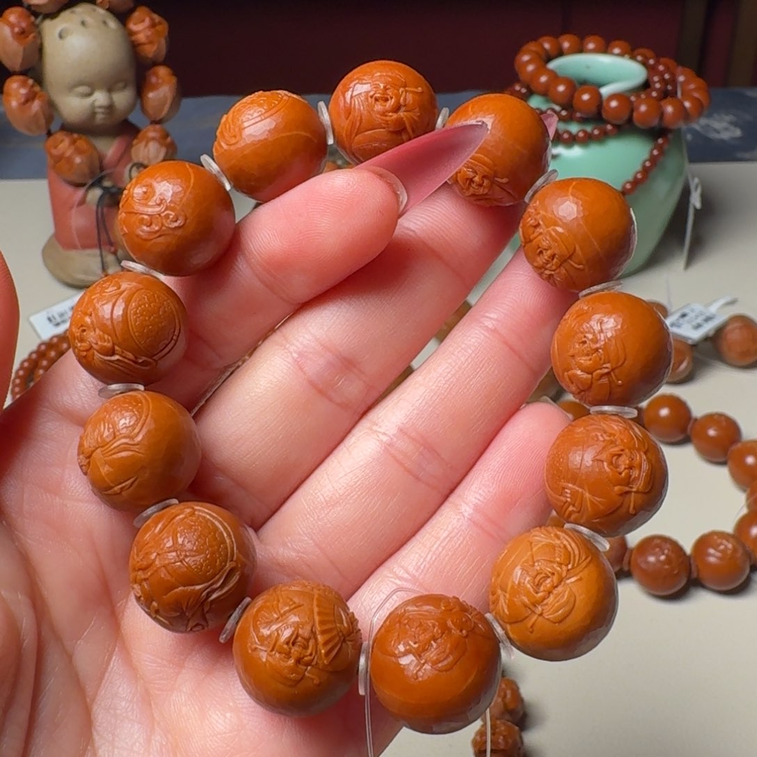 橄榄核手串/手链手工财神