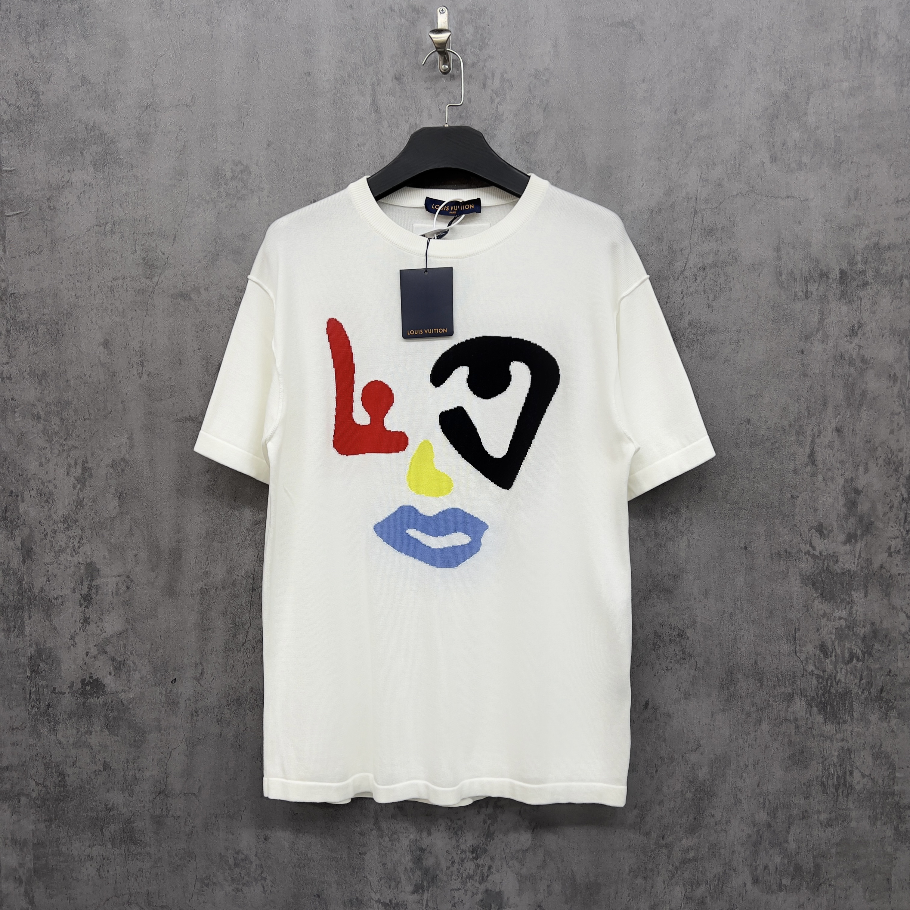 未使用 LouisVuitton/路易威登 Lv针织提花前后Logo短袖/L宽松
