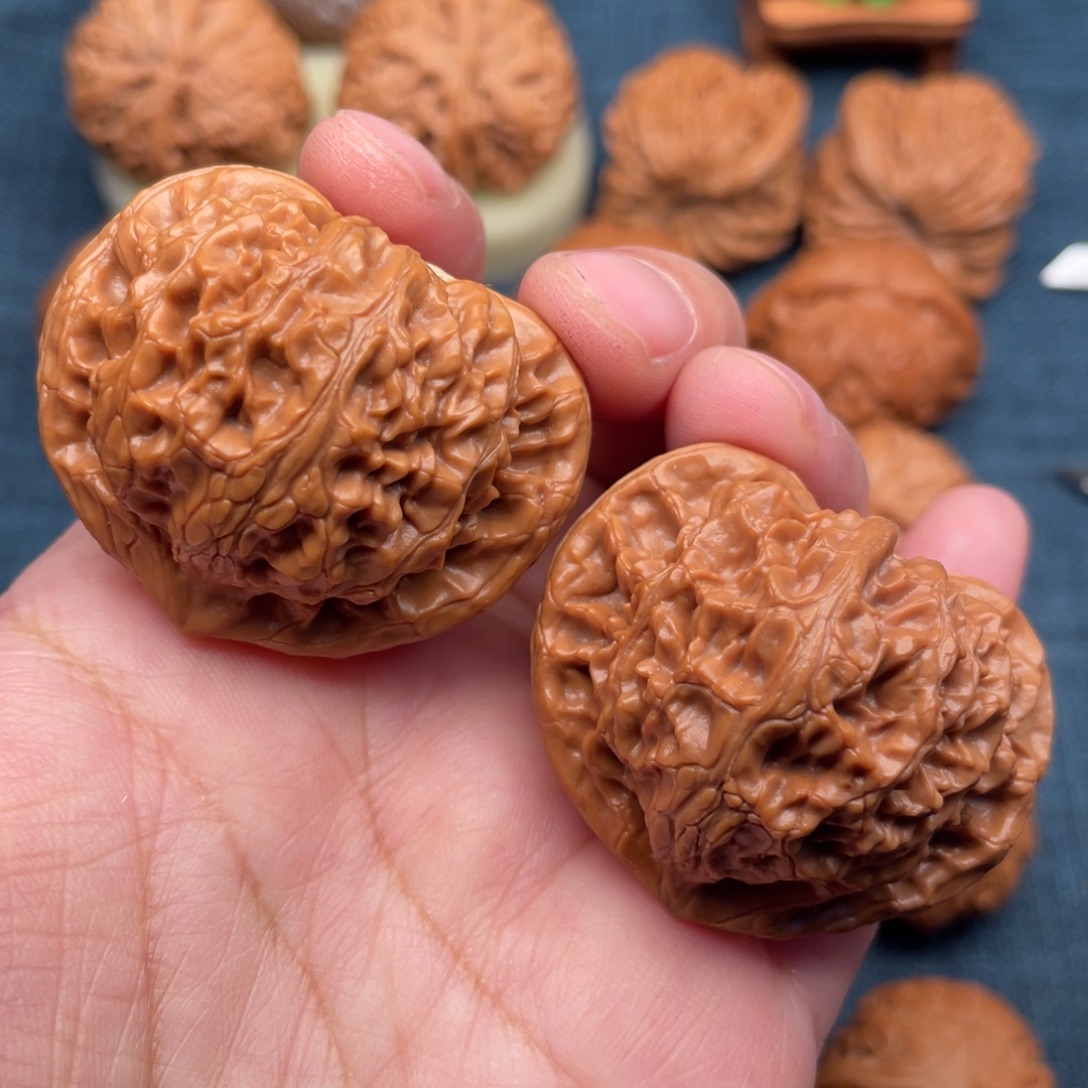 把件文玩核桃43桃心宫灯精配