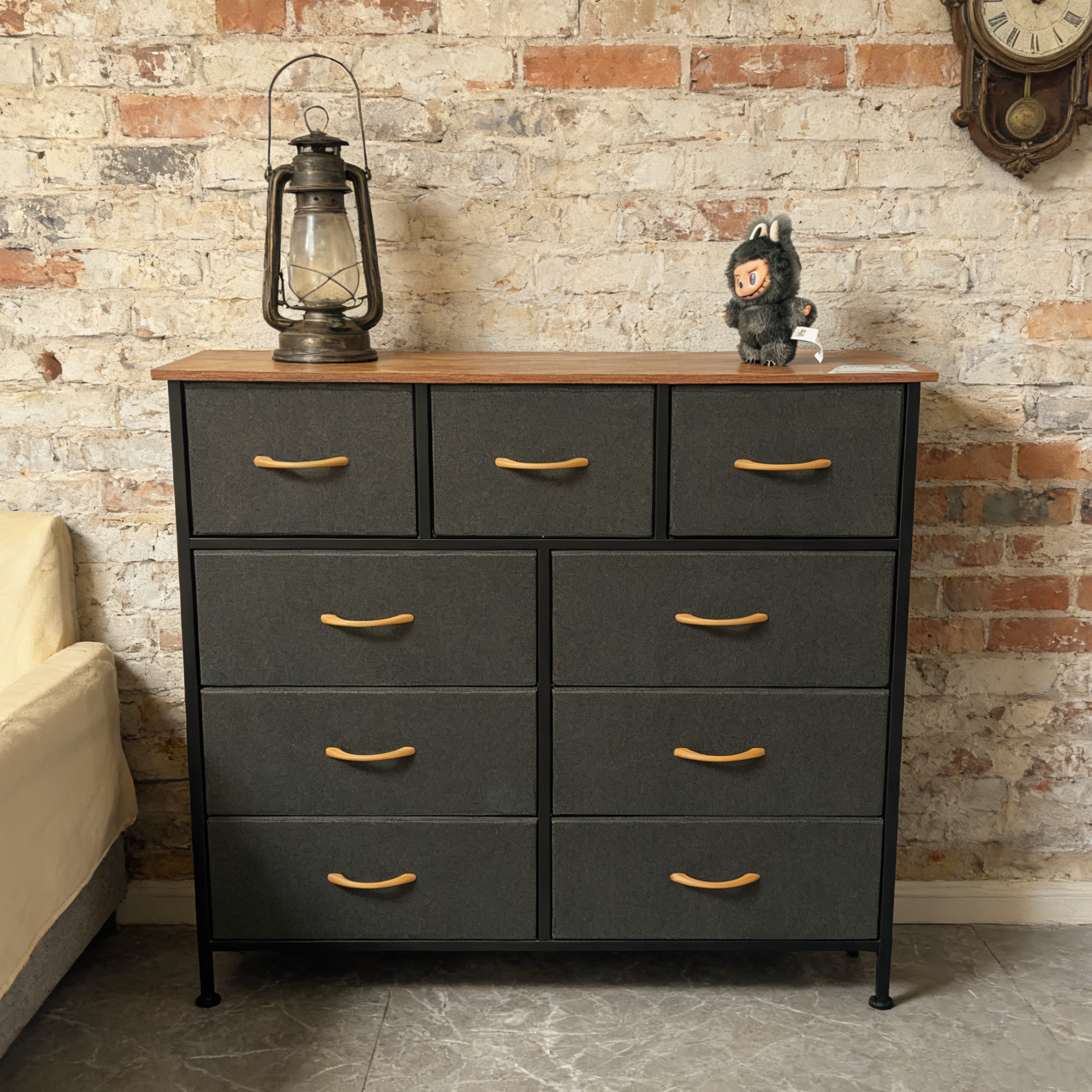 大容量衣物收纳置物柜儿童玩具杂物分区斗柜储物柜卧室抽屉柜复古