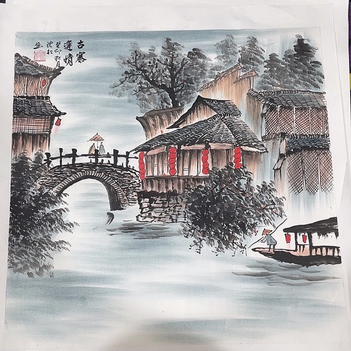 国画老师绘画作品
