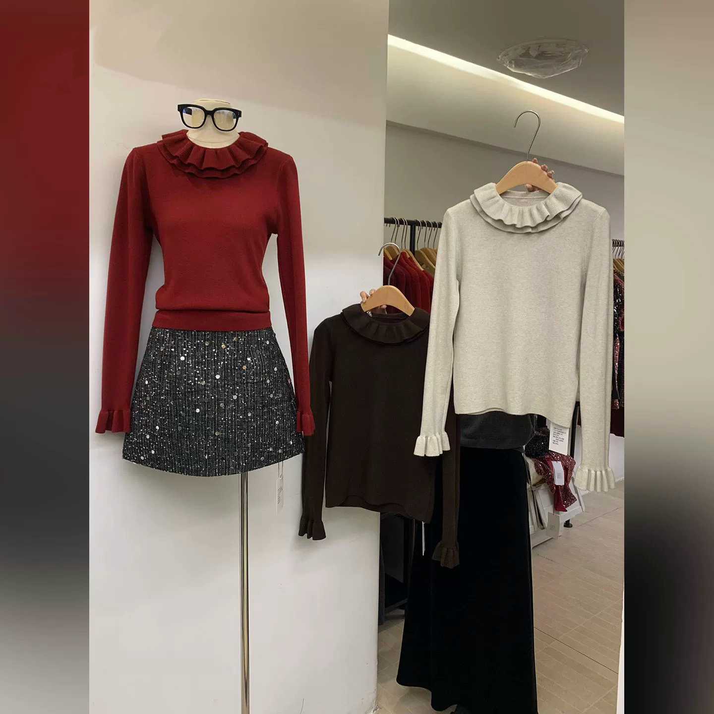 【2671#】 杭派大厂格子弯刀休闲裤