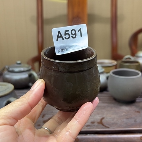 戬谷龙窑坭兴陶柴烧茶杯591