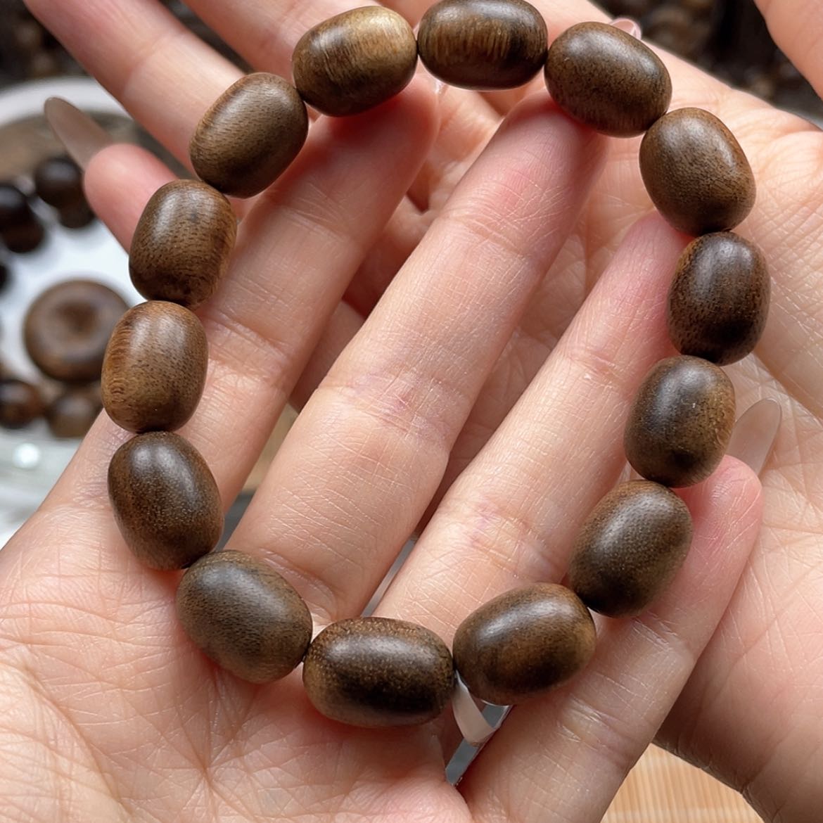 【闪购商品】沉香手串海南绿奇楠1.1枣珠
