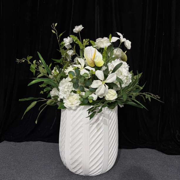 粉紫色北欧风仿真花束室内家居装饰摆件