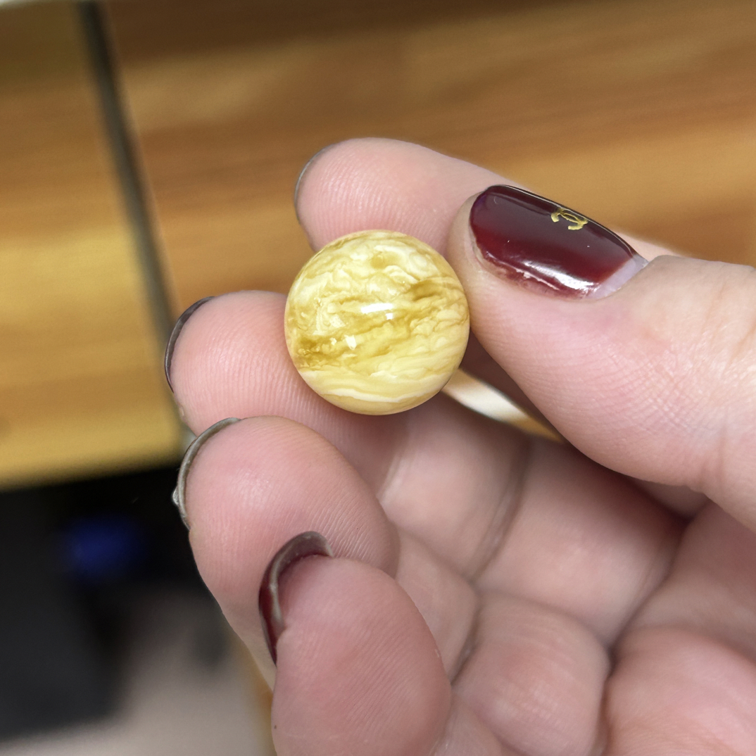 精品虎皮珠珠 尺寸15mm天然原矿琥珀蜜蜡圆珠文玩配珠