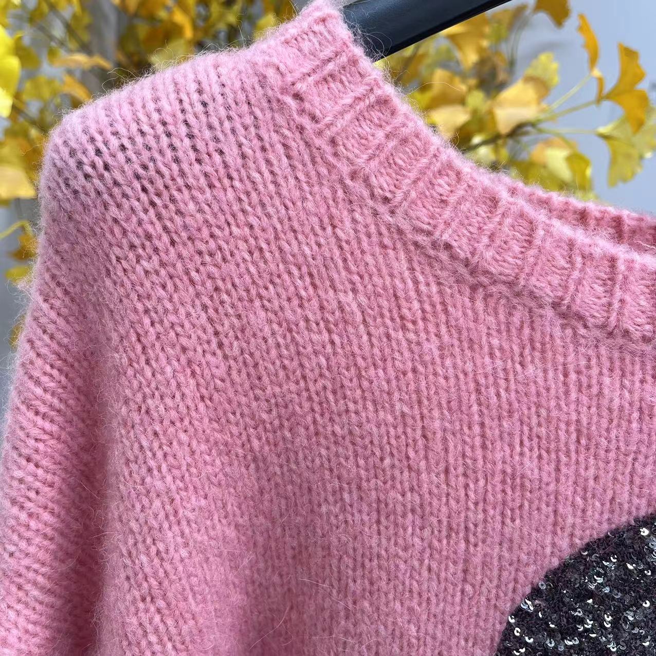 【轻奢】时尚春秋季图案亮片百搭针织毛衣 ZK088