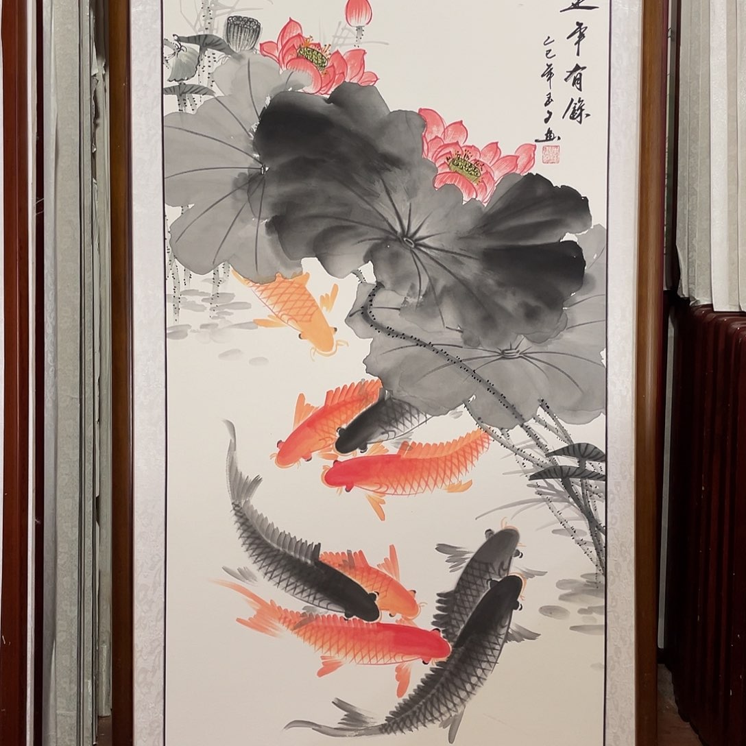 国画带框尺寸63*123厘米