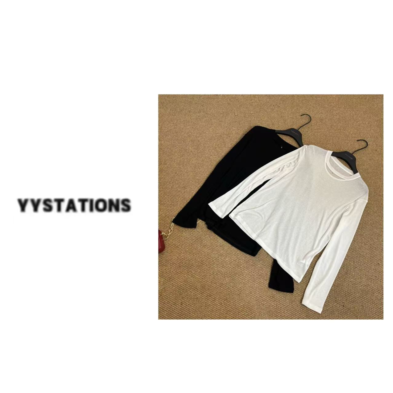 YYSTATIONS 【小星星!】软糯圆领秋冬修身打底衫--9611